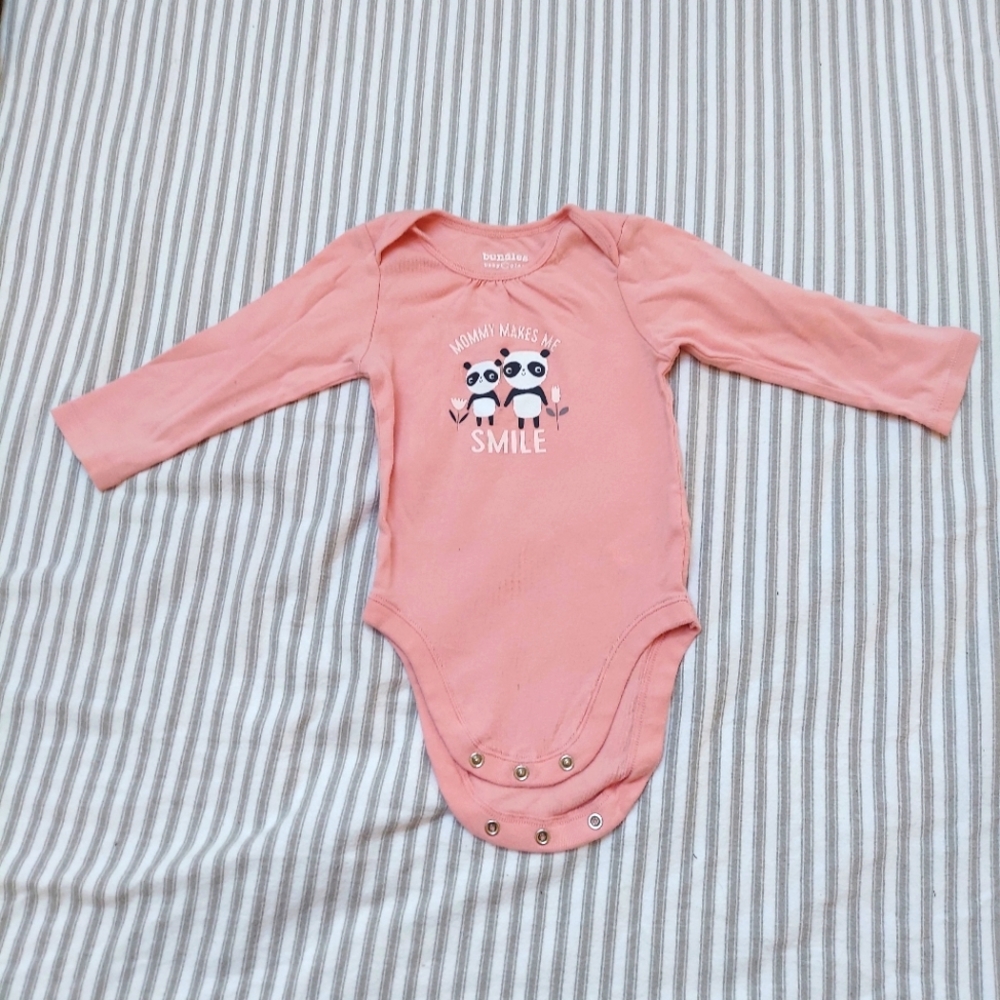 SOLD 9-12 M Girls long sleeve Onesie